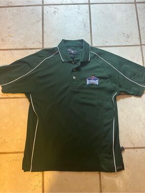 Men's Dark Green Performance Polo with Contrast Piping